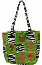 Patch Work Tote Bag-PCZ9003/LIME
